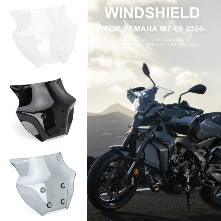 For Yamaha MT-09 SP 2024- Front Windshield(Black) - Ornamental Parts by PMC Jewellery | Online Shopping South Africa | PMC Jewellery | Buy Now Pay Later Mobicred