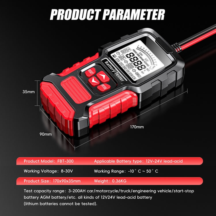 FOXSUR Automobile Motorcycle Battery Voltage Capacity Tester - Battery Charger by FOXSUR | Online Shopping South Africa | PMC Jewellery | Buy Now Pay Later Mobicred