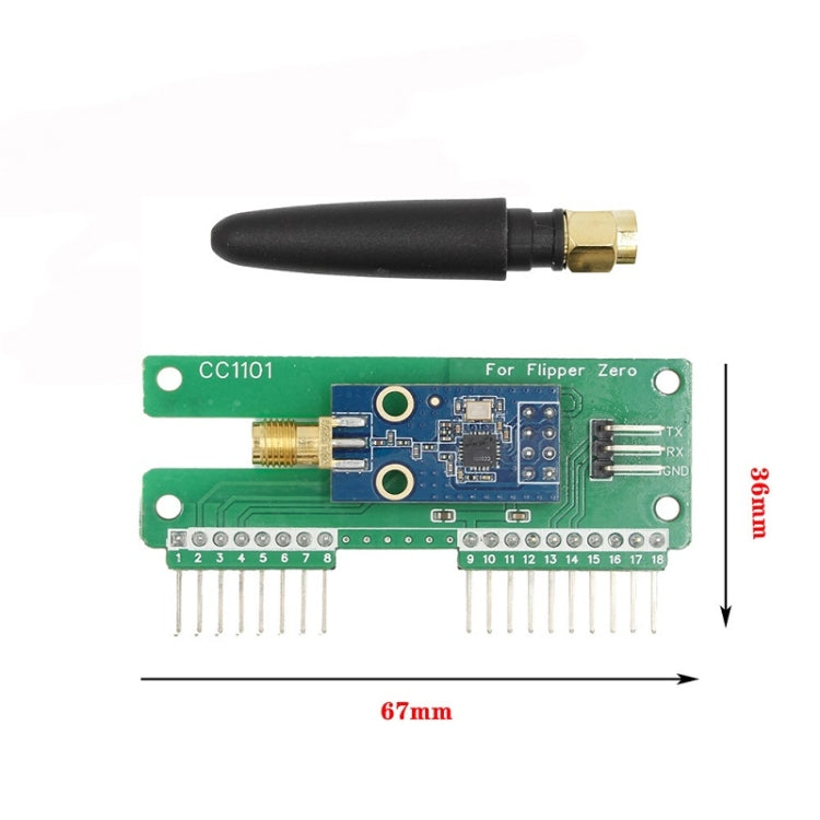 For Flipper Zero CC1101 433MHz External SubGhz Module(AL-276) - Modules Expansions Accessories by PMC Jewellery | Online Shopping South Africa | PMC Jewellery | Buy Now Pay Later Mobicred