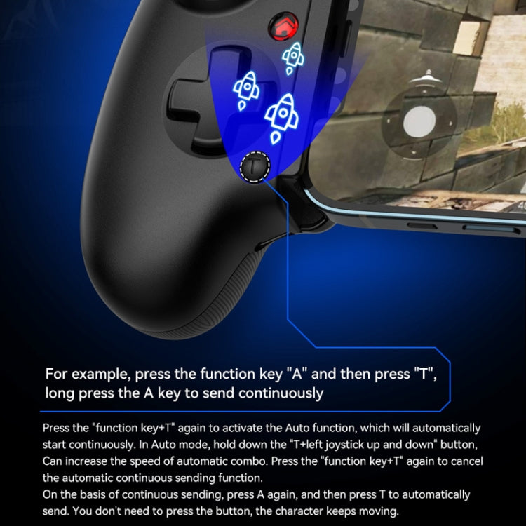 BSP-D10S Wireless Stretch Game Controller With Heat Dissipation Fan for Switch / Android / IOS / PC / PS3 / PS4(Black) - Controller Gamepad by PMC Jewellery | Online Shopping South Africa | PMC Jewellery | Buy Now Pay Later Mobicred