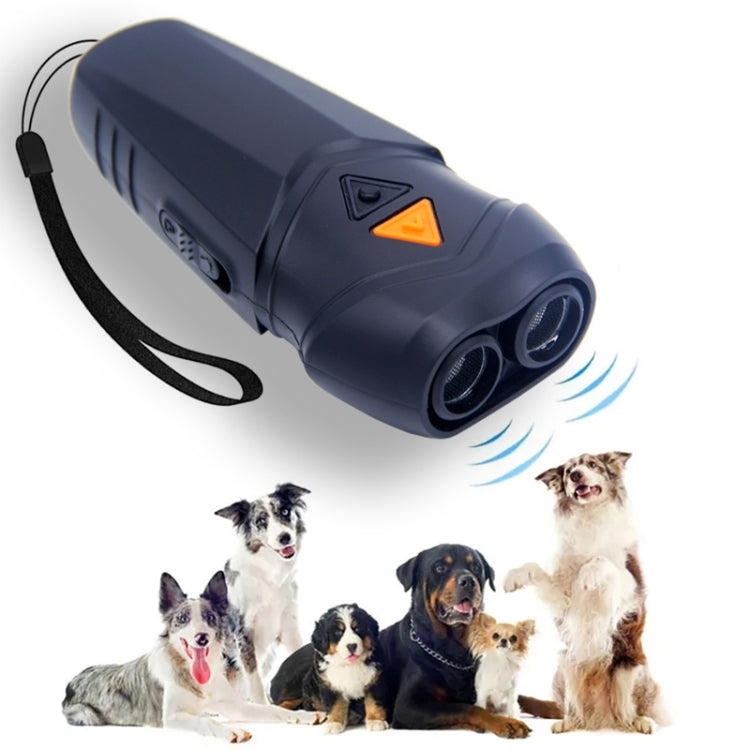 Chanfong Ultrasonic Handheld Dog Repeller Portable Dual Probe High Power Stop Barker(Black) - Training Aids by Chanfong | Online Shopping South Africa | PMC Jewellery | Buy Now Pay Later Mobicred