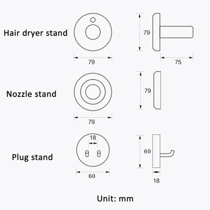 For Dyson Hair Dryer Walnut Wall-mounted Storage Rack Wooden Shelf - For Dyson Accessories by PMC Jewellery | Online Shopping South Africa | PMC Jewellery | Buy Now Pay Later Mobicred