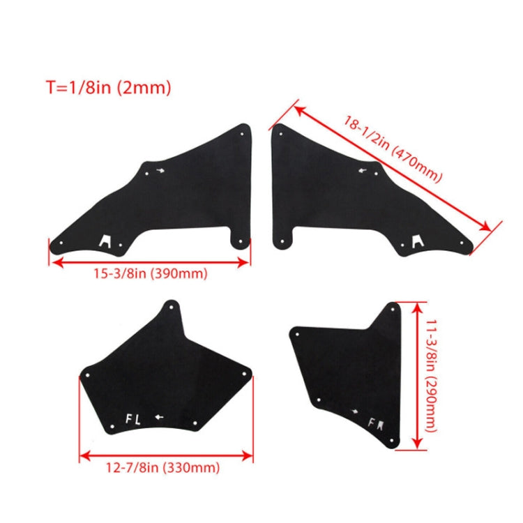 Front Wheel Fender Leather Lining for 03-17 Toyota Prado 2700 4000(Black) - Mudguards by PMC Jewellery | Online Shopping South Africa | PMC Jewellery | Buy Now Pay Later Mobicred