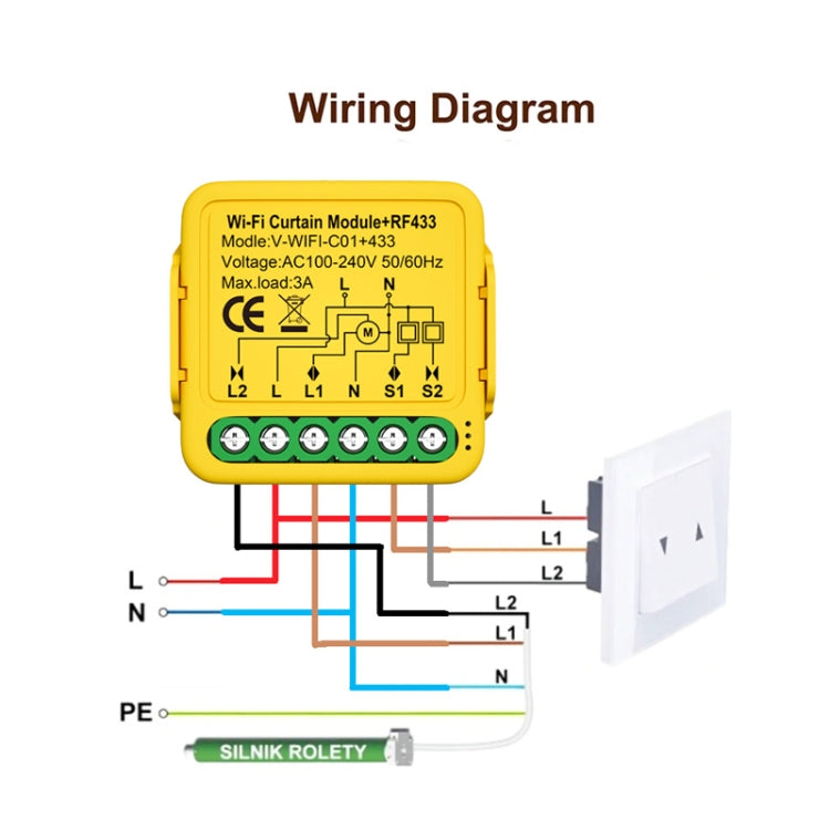 WiFi Graffiti Curtain Switch On / Off Module - Smart Switch by PMC Jewellery | Online Shopping South Africa | PMC Jewellery | Buy Now Pay Later Mobicred