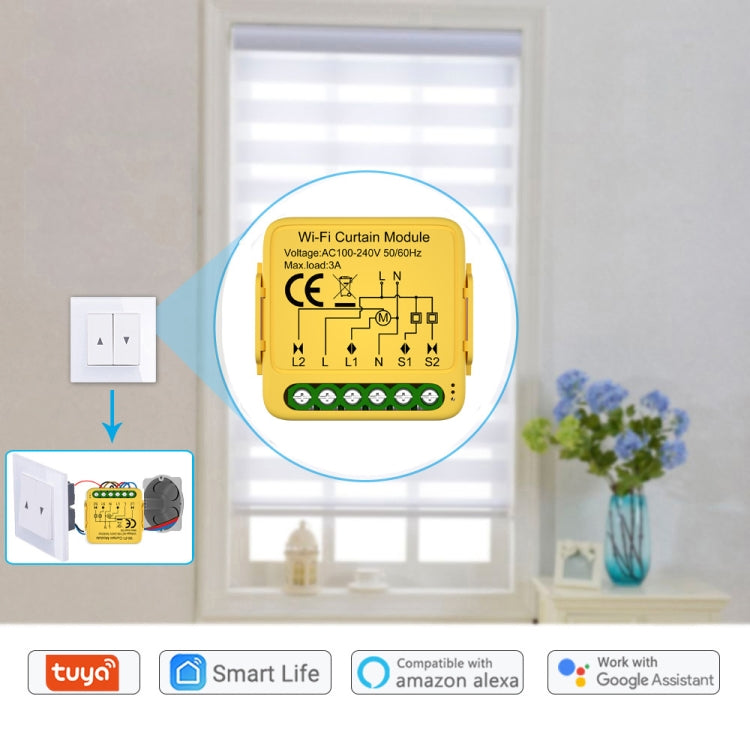 ZigBee Graffiti Curtain Switch On / Off Module - Smart Switch by PMC Jewellery | Online Shopping South Africa | PMC Jewellery | Buy Now Pay Later Mobicred