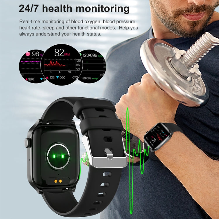 T12Pro 1.85-inch IP67 Waterproof Sports Health Monitoring Bluetooth Call Smart Watch(Black) - Smart Watches by PMC Jewellery | Online Shopping South Africa | PMC Jewellery | Buy Now Pay Later Mobicred