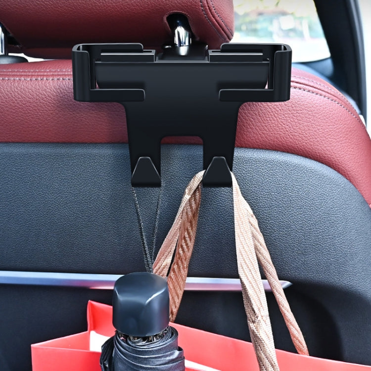 Car Multifunctional Mobile Phone Holder Rear Headrest Storage Hook(Black) - Auto Fastener & Clips by PMC Jewellery | Online Shopping South Africa | PMC Jewellery | Buy Now Pay Later Mobicred