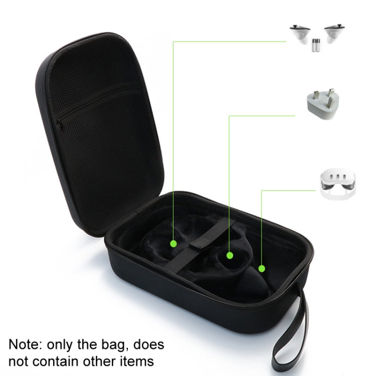 For Meta Quest 2 / 3 VR Glasses Integrated Storage Protective Case Portable Hard Bag(Black) - VR Accessories by PMC Jewellery | Online Shopping South Africa | PMC Jewellery | Buy Now Pay Later Mobicred