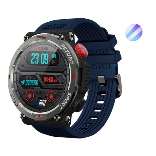 LOKMAT ZEUS 5 PRO 1.46 Inch 5ATM Waterproof Flashlight Bluetooth Call Smart Watch(Navy Blue) - Smart Watches by LOKMAT | Online Shopping South Africa | PMC Jewellery | Buy Now Pay Later Mobicred