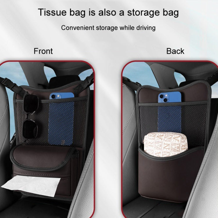 Car Between Seats Organizer Multifunctional Storage Bag Front And Back Dual Usage Tissue Box(Black) - Stowing Tidying by PMC Jewellery | Online Shopping South Africa | PMC Jewellery | Buy Now Pay Later Mobicred