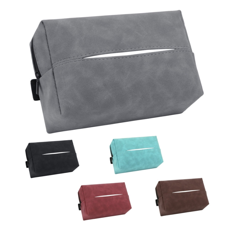 Car Armrest Box Tissue Box Car Sun Visor Seat Back Hanging Tissue Storage Bag(Grey) - Tissue Boxes by PMC Jewellery | Online Shopping South Africa | PMC Jewellery | Buy Now Pay Later Mobicred