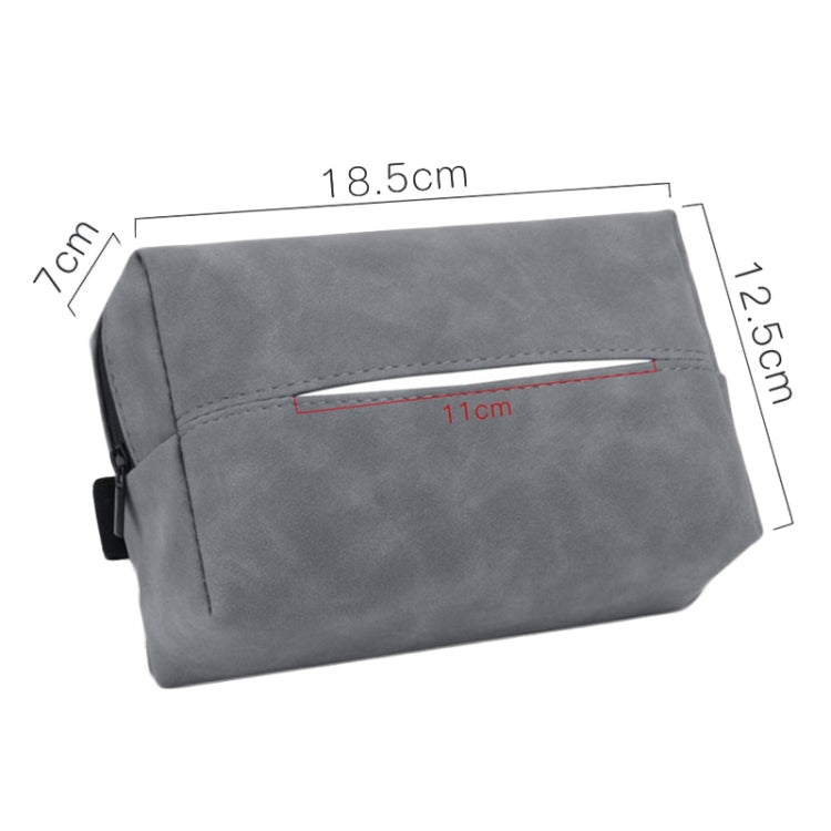 Car Armrest Box Tissue Box Car Sun Visor Seat Back Hanging Tissue Storage Bag(Grey) - Tissue Boxes by PMC Jewellery | Online Shopping South Africa | PMC Jewellery | Buy Now Pay Later Mobicred