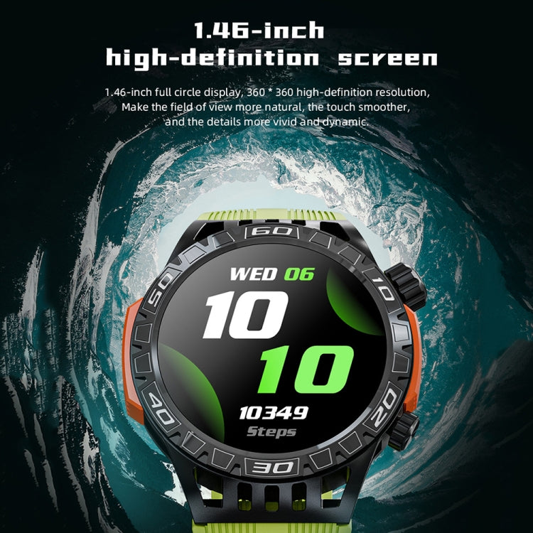 LOKMAT ZEUS6 PRO 1.46-Inch IP68 Waterproof SOS Flashlight Bluetooth Smart Watch(Black) - Smart Watches by LOKMAT | Online Shopping South Africa | PMC Jewellery | Buy Now Pay Later Mobicred