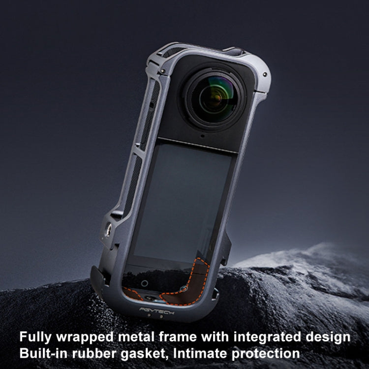 For Insta360 X4 PGYTECH P-55A-010 Metal Rabbit Cage Aluminum Expanding Protective Bezel With Lens Case - Mount & Holder by PGYTECH | Online Shopping South Africa | PMC Jewellery | Buy Now Pay Later Mobicred