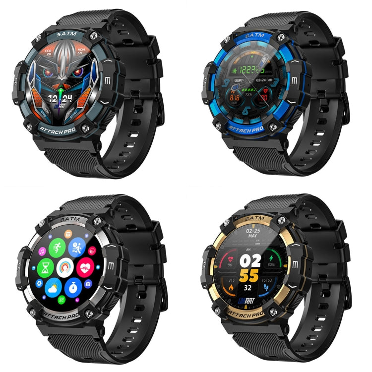 LOKMAT ATTACK 2 PRO 1.39-Inch 5ATM Waterproof Health Monitoring Bluetooth Smart Watch(Gray) - Smart Watches by LOKMAT | Online Shopping South Africa | PMC Jewellery | Buy Now Pay Later Mobicred