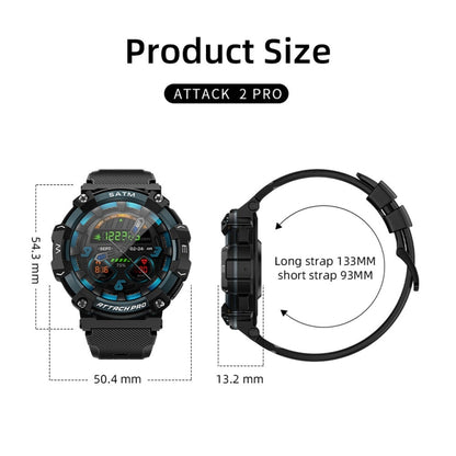 LOKMAT ATTACK 2 PRO 1.39-Inch 5ATM Waterproof Health Monitoring Bluetooth Smart Watch(Silver) - Smart Watches by LOKMAT | Online Shopping South Africa | PMC Jewellery | Buy Now Pay Later Mobicred