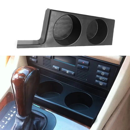 For BMW 5 Series E39/528i/530i/M5 Left-hand Drive Car Central Control Cup Holder, Color: Black With groove - Car Drink Holders by PMC Jewellery | Online Shopping South Africa | PMC Jewellery | Buy Now Pay Later Mobicred