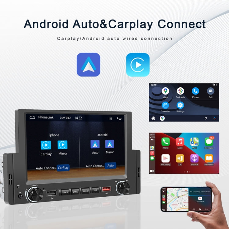 6.2 Inch MP5 Player Single Butt Universal Wired CarPlay Car Monitor, Model: Standard+AHD Camera - Car MP3 & MP4 & MP5 by PMC Jewellery | Online Shopping South Africa | PMC Jewellery | Buy Now Pay Later Mobicred