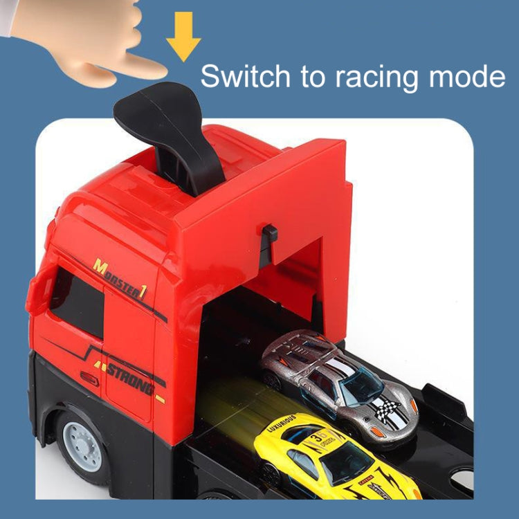 Children Transformable Ejector Truck Toys Foldable Storage Model Alloy Vehicle, Model: With 8 Cars - Model Toys by PMC Jewellery | Online Shopping South Africa | PMC Jewellery | Buy Now Pay Later Mobicred