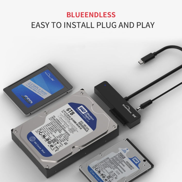 Blueendless US35 USB3.0 To SATA Adapter 2.5 / 3.5-Inch Hard Drive SSD Reader, Spec: USB3.0 US Plug - USB to IDE / SATA by Blueendless | Online Shopping South Africa | PMC Jewellery | Buy Now Pay Later Mobicred