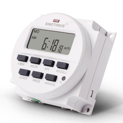 SINOTIMER TM618N-2 220V 7 Days Weekly Programmable Digital Electronic Timer Switch - Switch by SINOTIMER | Online Shopping South Africa | PMC Jewellery | Buy Now Pay Later Mobicred