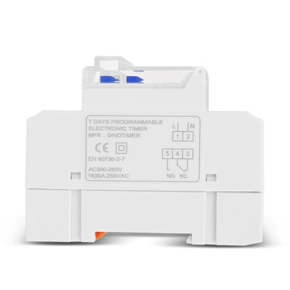 SINOTIMER TM919A-4 12V 16A Din Rail Mount Digital Timer Switch Microcomputer Weekly Programmable Time Relay Control - Switch by SINOTIMER | Online Shopping South Africa | PMC Jewellery | Buy Now Pay Later Mobicred