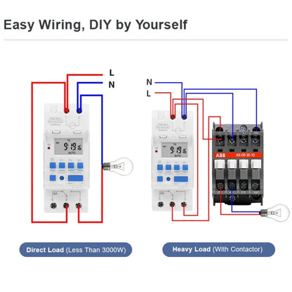 T SINOTIMER TM919A-5V 16A Din Rail Mount Digital Timer Switch Microcomputer Weekly Programmable Time Relay Control - Switch by SINOTIMER | Online Shopping South Africa | PMC Jewellery | Buy Now Pay Later Mobicred