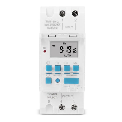 SINOTIMER TM919H-2 220V 16A DIN Rail 4 Pins Voltage Output Digital Switch Timer Automatic Cycle Timing Controller - Switch by SINOTIMER | Online Shopping South Africa | PMC Jewellery | Buy Now Pay Later Mobicred