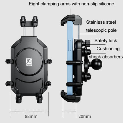 Kewig Motorcycle Octopus Holder Anti-Theft Motorcycle Cell Phone Mounts, Model: M26-C6 - Holder by Kewig | Online Shopping South Africa | PMC Jewellery | Buy Now Pay Later Mobicred