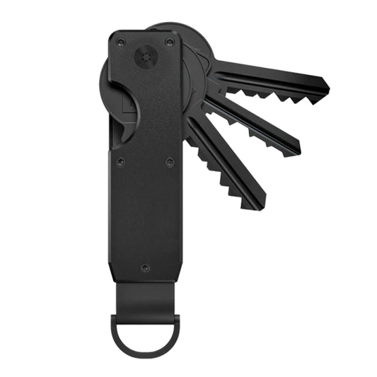 Compact Key Organizer Metal Key Chain Can Hold 2-6 Keys Black - Key Rings by PMC Jewellery | Online Shopping South Africa | PMC Jewellery | Buy Now Pay Later Mobicred