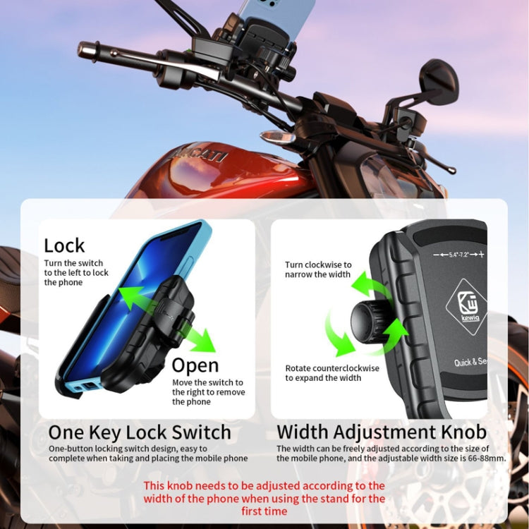 Kewig Electrical Bike Vigorously Clip Base Bracket Outdoor Cycling Cell Phone Navigation Holder, Model: M8SP-C4 - Holder by Kewig | Online Shopping South Africa | PMC Jewellery | Buy Now Pay Later Mobicred