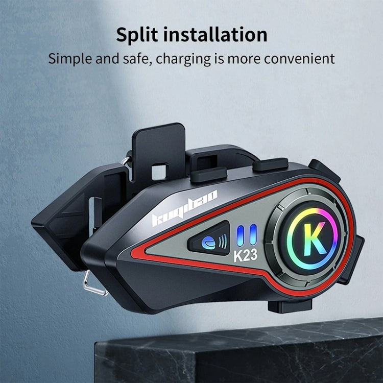 KUQIBAO Motorcycle Helmet Long-Lasting Bluetooth Headset With Light(Soft Microphone) - Car Walkie Talkie by KUQIBAO | Online Shopping South Africa | PMC Jewellery | Buy Now Pay Later Mobicred