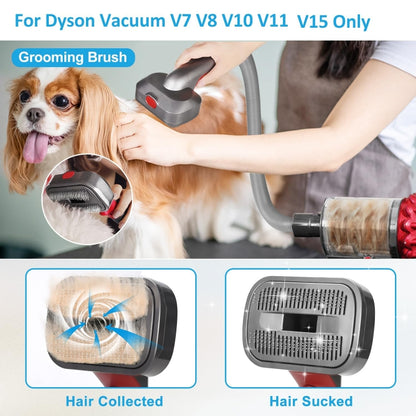 For Dyson V7 V8 V10 V11 V15 Pet 3 In 1 Grooming Suction Head Set With Hose - For Dyson Accessories by PMC Jewellery | Online Shopping South Africa | PMC Jewellery | Buy Now Pay Later Mobicred