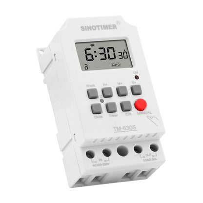 SINOTIMER TM630S-4 12V 30A Timer Switch 1 Second Interval Weekly Programmable Time Relay - Switch by SINOTIMER | Online Shopping South Africa | PMC Jewellery | Buy Now Pay Later Mobicred