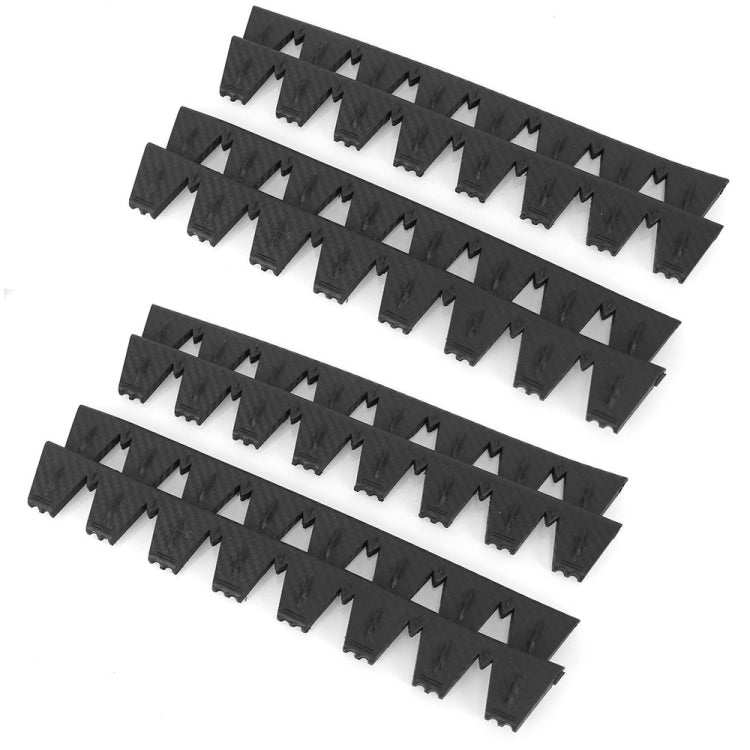 8pcs /Set Car Bumper Serrated Anti-collision Plate Decoration(Carbon Pattern) - Anti Collision Sticker by PMC Jewellery | Online Shopping South Africa | PMC Jewellery | Buy Now Pay Later Mobicred