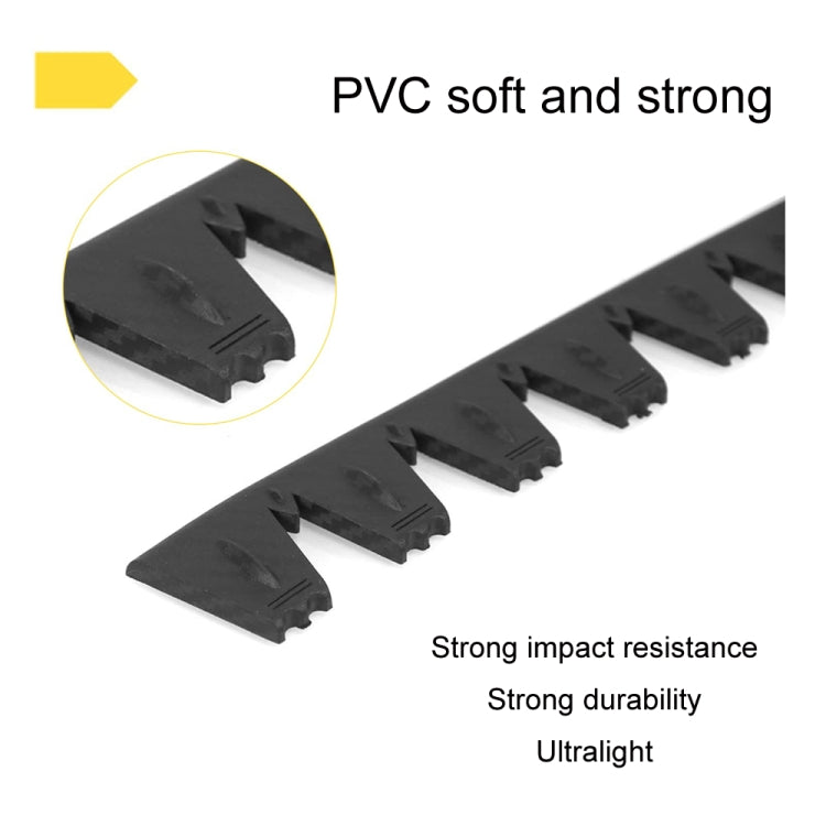 8pcs /Set Car Bumper Serrated Anti-collision Plate Decoration(Black) - Anti Collision Sticker by PMC Jewellery | Online Shopping South Africa | PMC Jewellery | Buy Now Pay Later Mobicred