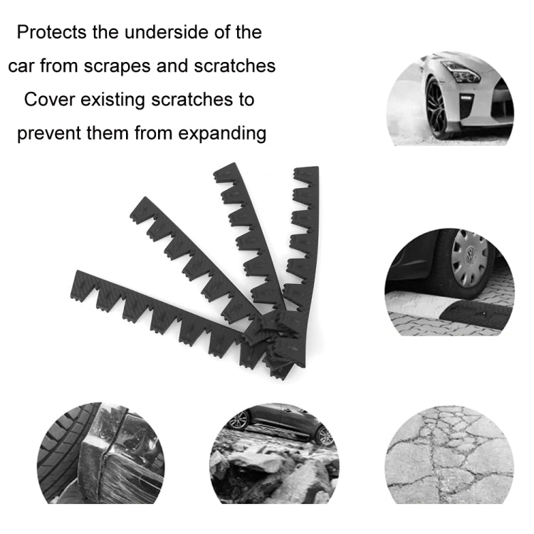 8pcs /Set Car Bumper Serrated Anti-collision Plate Decoration(Carbon Pattern) - Anti Collision Sticker by PMC Jewellery | Online Shopping South Africa | PMC Jewellery | Buy Now Pay Later Mobicred