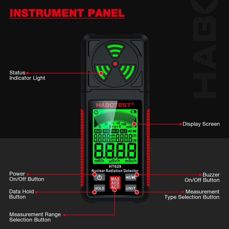 HABOTEST Nuclear Radiation Pollution Radioactive Marble Detector - Radiation Detector by HABOTEST | Online Shopping South Africa | PMC Jewellery | Buy Now Pay Later Mobicred