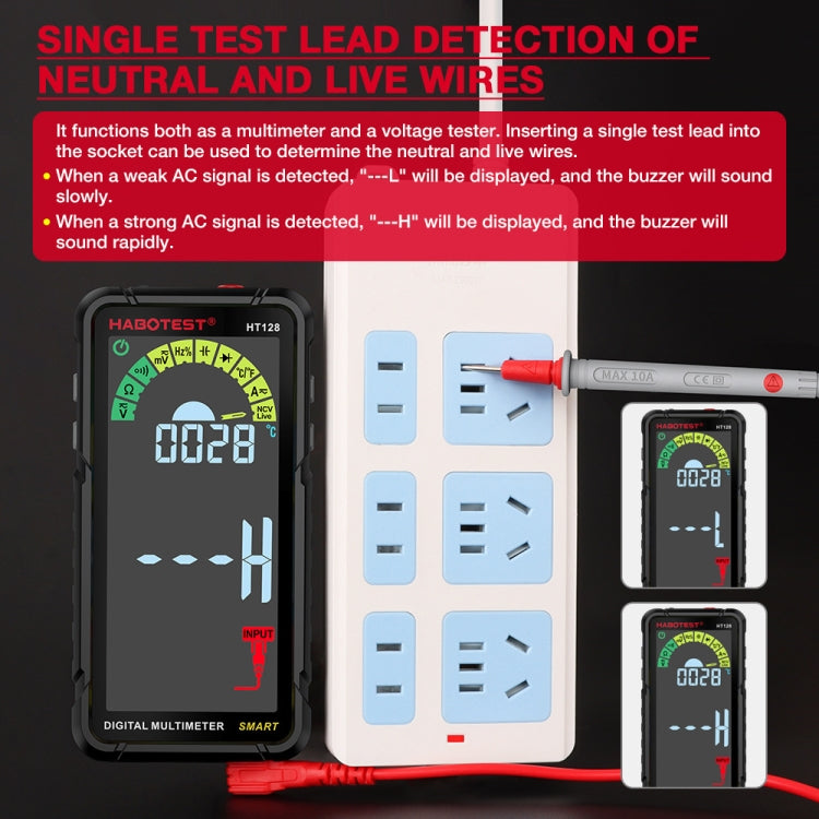 HABOTEST Automatic Range Digital Display Ultra-Clear Intelligent Current Multimeter - Digital Multimeter by HABOTEST | Online Shopping South Africa | PMC Jewellery | Buy Now Pay Later Mobicred