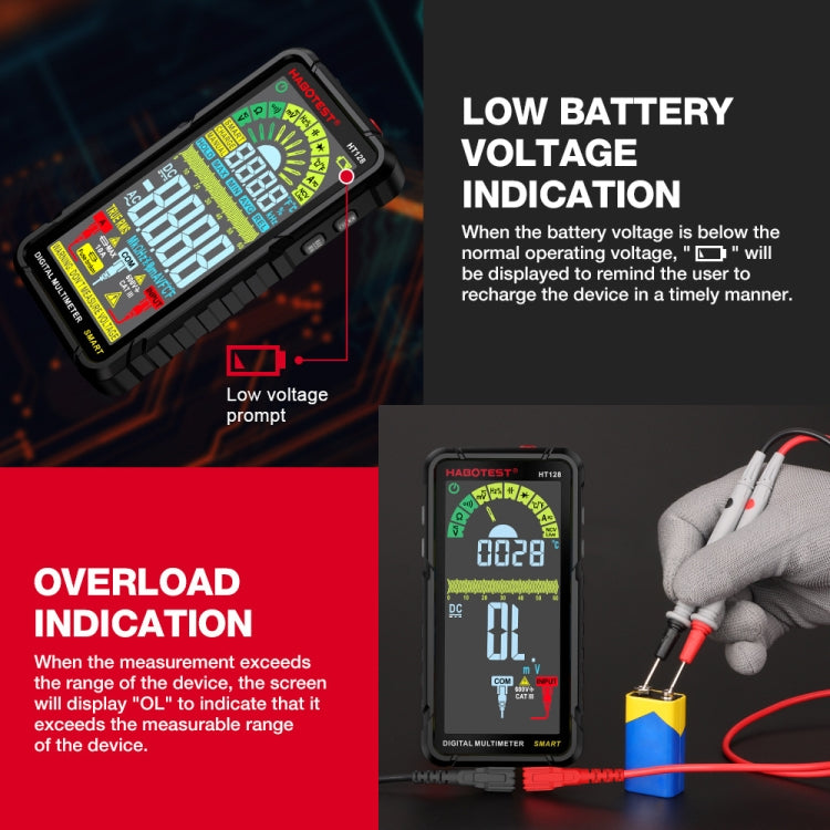 HABOTEST Automatic Range Digital Display Ultra-Clear Intelligent Current Multimeter - Digital Multimeter by HABOTEST | Online Shopping South Africa | PMC Jewellery | Buy Now Pay Later Mobicred