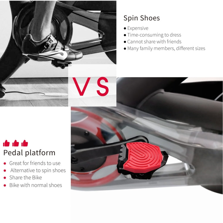 For Peloton Venzo Spinning Bike Locking Pedal To Flat Pedal Conversion Plate(Red) - Pedals by PMC Jewellery | Online Shopping South Africa | PMC Jewellery | Buy Now Pay Later Mobicred