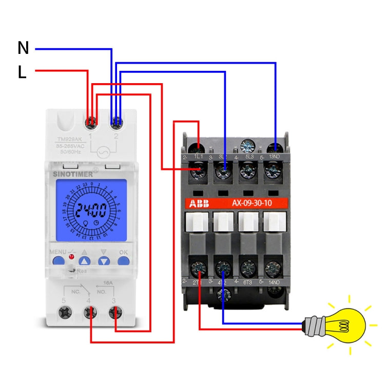 SINOTIMER  TM929AKL 85-265V 16A 24hrs Digital Analogue Din Module Time Switch With Backlight - Switch by SINOTIMER | Online Shopping South Africa | PMC Jewellery | Buy Now Pay Later Mobicred