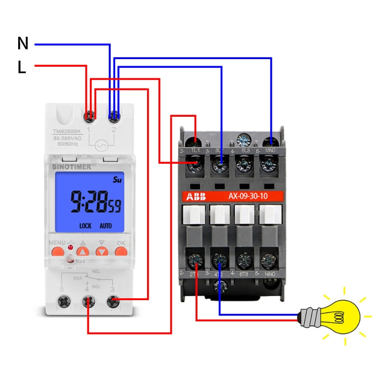 SINOTIMER TM928SBKL 85-265V 30A  1 Second to 168 Hours Programmable Electronic Time Switch - Switch by SINOTIMER | Online Shopping South Africa | PMC Jewellery | Buy Now Pay Later Mobicred