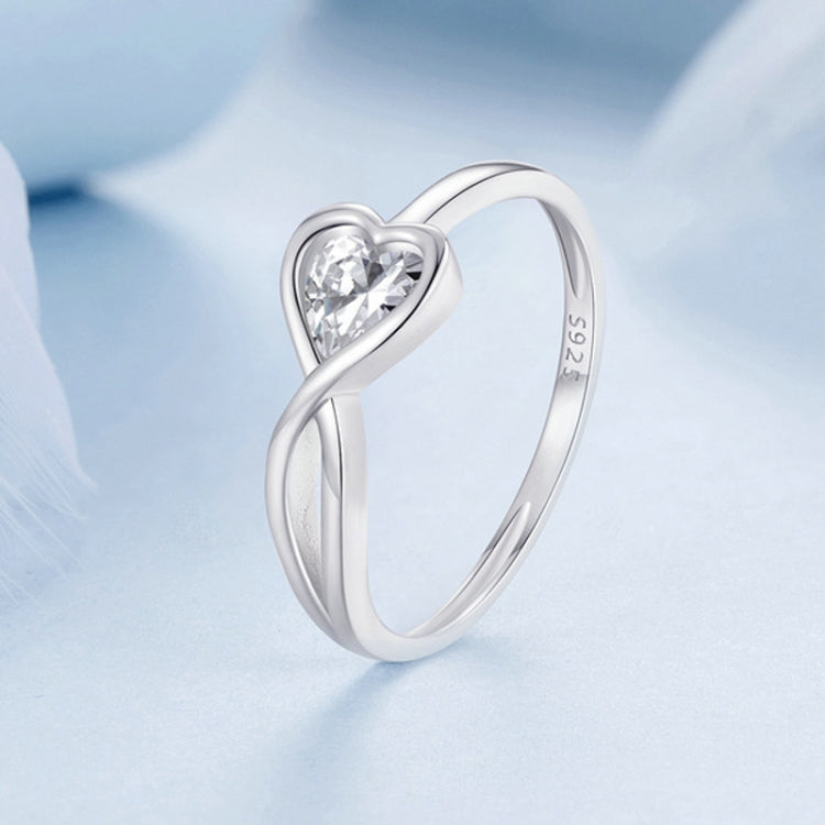 S925 Platinum-plated Infinite Loop Love Ring(No.6) - Rings by PMC Jewellery | Online Shopping South Africa | PMC Jewellery | Buy Now Pay Later Mobicred