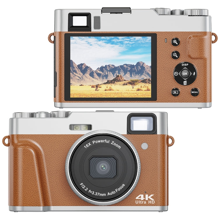 DC202L 2.8-Inch 4K HD 16X Zoom Photography Digital Camera Home SLR Camera, Color: Brown US Plug - Children Cameras by PMC Jewellery | Online Shopping South Africa | PMC Jewellery | Buy Now Pay Later Mobicred