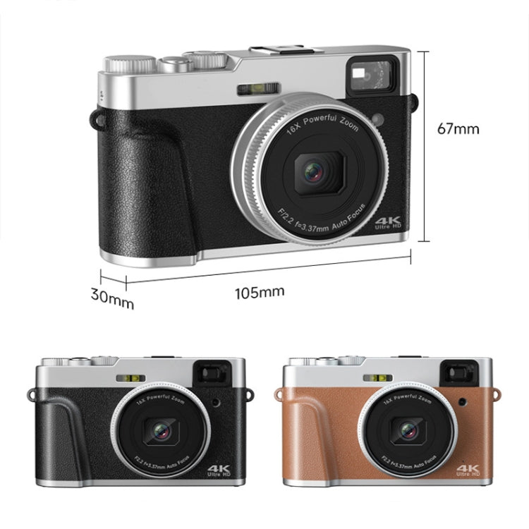 DC202L 2.8-Inch 4K HD 16X Zoom Photography Digital Camera Home SLR Camera, Color: Brown US Plug - Children Cameras by PMC Jewellery | Online Shopping South Africa | PMC Jewellery | Buy Now Pay Later Mobicred