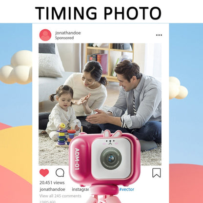 2.4 Inch IPS Screen 48MP Dual Lens Kids Digital Camera Mini Video Camera Without TF Card Pink Bunny - Children Cameras by PMC Jewellery | Online Shopping South Africa | PMC Jewellery | Buy Now Pay Later Mobicred