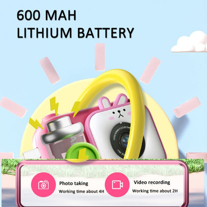 2.4 Inch IPS Screen 48MP Dual Lens Kids Digital Camera Mini Video Camera Without TF Card Pink Bunny - Children Cameras by PMC Jewellery | Online Shopping South Africa | PMC Jewellery | Buy Now Pay Later Mobicred