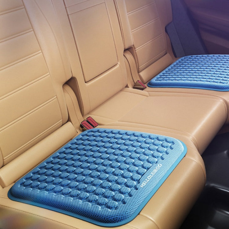 HELLOLEIBOO Car Gel Ice Cushion Four Seasons Universal Breathable Seat Cushion, Color: Cushion+Backrest Double Layer Blue - Seat Accessories by HELLOLEIBOO | Online Shopping South Africa | PMC Jewellery | Buy Now Pay Later Mobicred