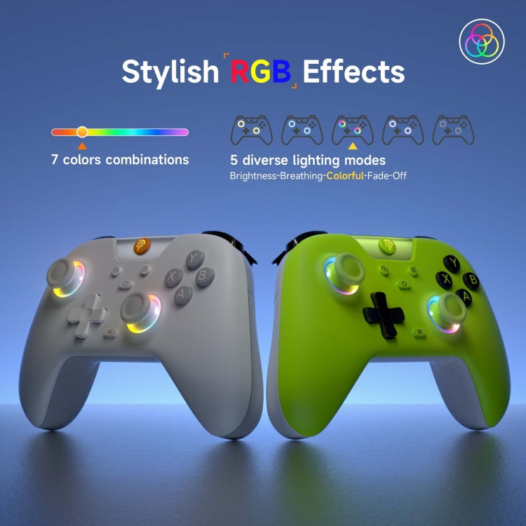 EasySMX X05 Wireless Gamepad Hall RGB Effect Controller For PC / Phone / Switch / Steam Deck(White) - Gamepads by EasySMX | Online Shopping South Africa | PMC Jewellery | Buy Now Pay Later Mobicred